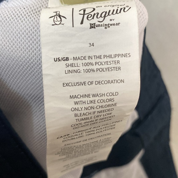 NWOT Original Penguin Blue Swim Trunks with Skyline Pattern - Picture 6 of 7